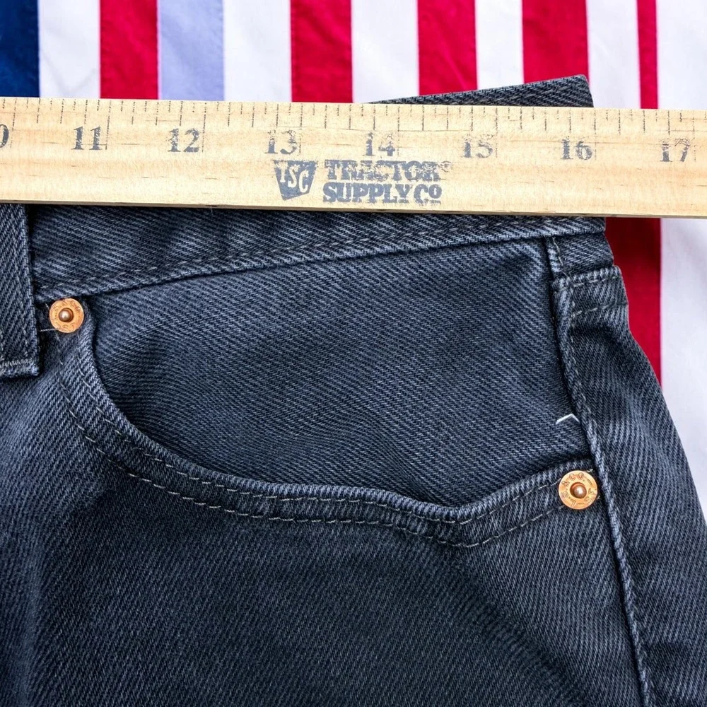 Levis 505 Regular Fit Jeans Mens 31x32 Faded Black Straight Leg Denim Pants